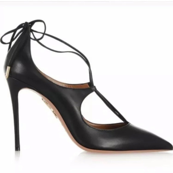 aquazzura black heels